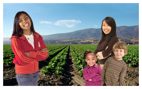 Kids in field